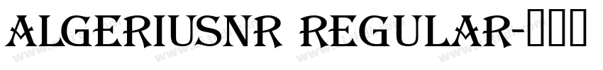 AlgeriusNr Regular字体转换